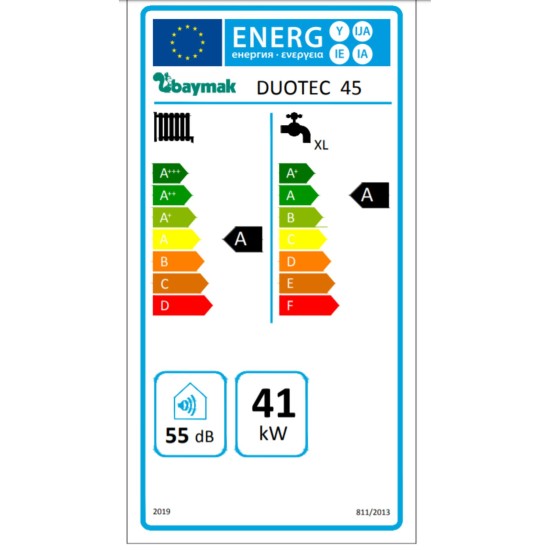 Baymak Duo Tec Premix 45/45 Kw (38.000 KCAL) Tam Yoğuşmalı Kombi