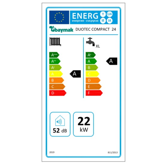 Baymak Duotec Compact 24/24 Kw (20.000 KCAL) Tam Yoğuşmalı Kombi