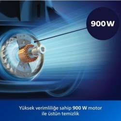 Philips 750W TriActive+ başlık Toz Torbasız Süpürge HEPA13 filitreli, Lambader ve Çay Makinası