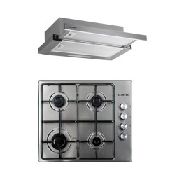 KUMTEL Inox Setüstü 2 Li Set (ocak-aspiratör)