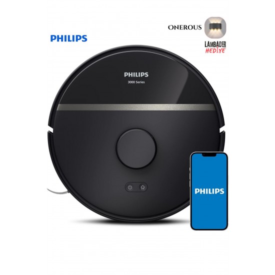 Philips 3ü 1 Arada Islak Kuru ve Moplu, Ultra Yüksek Emüş Güçlü Premium Akıllı Robot Süpürge, 230Dk