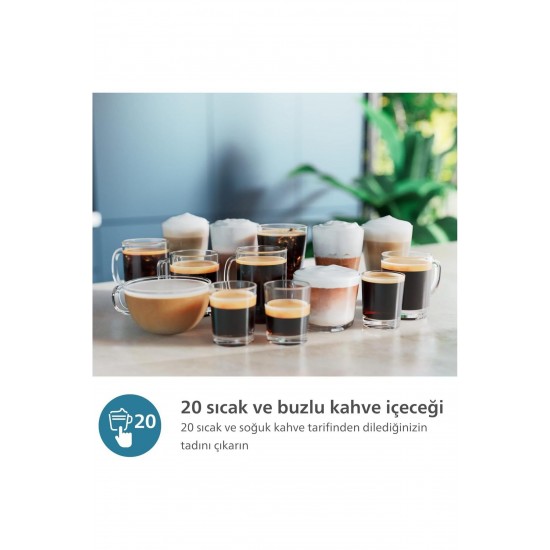 Philips LatteGo Espresso Makinesi, 5500 Serisi, SilentBrew Teknolojisi,  20 Sıcak ve Soğuk İçecek