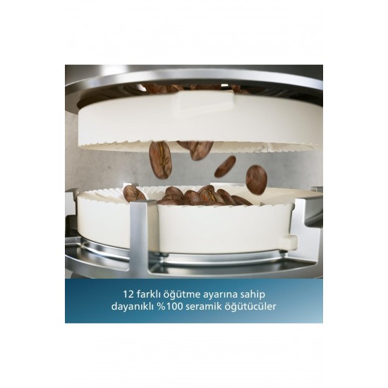 Philips LatteGo Espresso Makine 4400  SilentBrew Teknolojisi,  12 Sıcak ve Soğuk İçecek, Siyah Krom